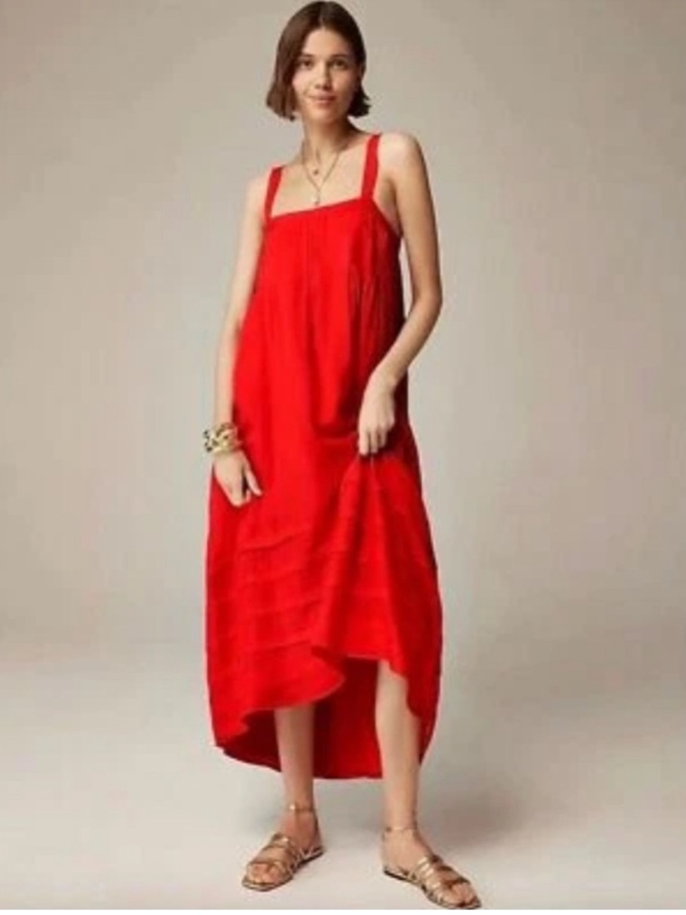 NWT J.Crew Pintuck Midi Dress in Drapey Organza